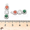 Brass Micro Pave Cubic Zirconia Pendants KK-D357-14P-3