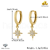 Elegant 925 Sterling Silver Star Hoop Earrings DE4075-1-2