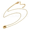 Ion Plating(IP) 304 Stainless Steel Pendant Necklaces NJEW-R050-01G-15-4