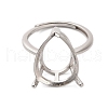 Rhodium Plated 925 Sterling Silver Adjustable Ring Components STER-NH0016-01D-P-2
