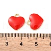 Alloy Enamel Charms HEAR-PW0001-066D-2
