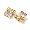 Brass Micro Pave Cubic Zirconia Pendants KK-S531-09G-D-2