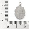 Brass Pendants with Shell and Jump Ring KK-D534-03P-02-3