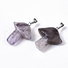 Natural Amethyst Pendants G-R480-02B-2