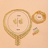 Zinc Alloy Rhinestone Bracelets & Earrings & Necklaces & Rings Sets FS-WG1CFA3-01-4