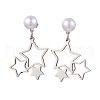 6 Pairs 6 Styles 201 Stainless Steel Stud Earrings EJEW-JE06342-4