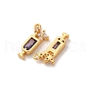 Brass Micro Pave Cubic Zirconia Pendants KK-K382-28G-01-2