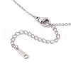 4Pcs 4 Styles Natural Labradorite & Amazonite & Rose Quartz & Amethyst Teardrop Pendant Necklaces NJEW-JN05230-6