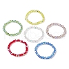 Transparent Electroplate Glass Beads with Korean Elastic Crystal Thread Bracelets BJEW-JB11687-4