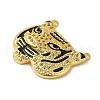 Brass Micro Pave Cubic Zirconia with Enamel Pendants KK-R162-034B-G-1-2