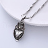 Retro Rock Punk Men's Skull Wolf Stainless Steel Pendant Necklaces KY0684-4