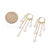 Mother's Day Jewellery Natural Freshwater Pearl Tassel Hoop Earrings EJEW-TA00521-3