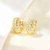Brass Micro Pave Clear Cubic Zirconia Hoop Earrings EJEW-D311-102G-3