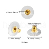 Brass Ear Nuts KK-YW0001-63G-5
