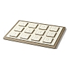 12-Slot Imitation Leather Jewelry Ring Display Stands ODIS-K005-12-2