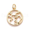 Brass Micro Pave Cubic Zirconia Pendants KK-M229-58G-3