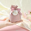 Cloth Tartan Gift Candy Drawstring Bags ST-CJ0003-01A-4