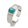 Natural Turquoise Adjustable Rings RJEW-K269-12P-09-2