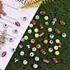 140Pcs 7 Styles Opaque Acrylic Beads SACR-PH0006-09-3