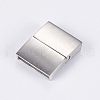 Tarnish Resistant 304 Stainless Steel Magnetic Clasps with Glue-in Ends STAS-G163-60P-1