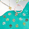 CREATCABIN 24Pcs 4 Colors Brass Filigree Pendants KK-CN0002-01-4
