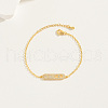 Elegant Brass Oval Link Bracelets WT9592-1-3