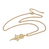 304 Stainless Steel Hollow Cut Yoga Om Lotus Flower Pendant Necklaces NJEW-Z073-02G-06-4