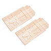 Natural Solid Wood Carved Onlay Applique Craft WOOD-FH0001-10-1
