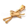 PVD Vacuum Plating 304 Stainless Steel Pendants STAS-M322-24G-2