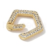Rack Plating Brass Micro Pave Cubic Zirconia Twister Clasps KK-NH0002-12G-01-2