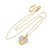 304 Stainless Steel Polymer Clay Rhinestones Wing Openable Pendant Necklaces for Women NJEW-Z065-14G-03-4
