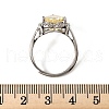 Adjustable 925 Sterling Silver Micro Pave Cubic Zirconia Cuff Rings for Women RJEW-F183-01A-02-5