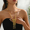 Elegant Geometric Brass Tassels Earrings & Necklaces Set for Women's Party and Banquet PN8542-2
