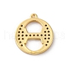 Rack Plating Brass Micro Pave Cubic Zirconia Pendant KK-H449-76G-08-3