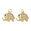 Brass Micro Pave Cubic Zirconia Pendants KK-C092-18A-G-1