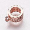 Brass Cubic Zirconia Tube Bails KK-P134-63RG-2
