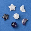 Natural Gemstone Healing Moon & Star & Round Ornaments AJEW-FS0001-12B-2