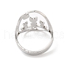 Non-Tarnish 304 Stainless Steel Hollow Cat Adjustable Ring RJEW-L107-022P-3