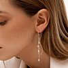 Horse Eye Brass Micro Pave Clear Cubic Zirconia Ear Thread FS-WGF2E45-02-1