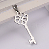 Tarnish Resistant Key 304 Stainless Steel Pendants STAS-E104-02P-1