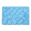 Kite & Flower & Rhombus Shape Holographic Pendant DIY Silicone Mold DIY-K063-16-2