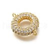 Brass Micro Pave Cubic Zirconia Letter Links KK-I717-04O-2