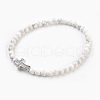 Natural Howlite Beads Stretch Bracelets BJEW-JB03823-03-1