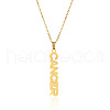 304 Stainless Steel Word Constellation Pendant Necklaces FS-WGAAB2A-06-2