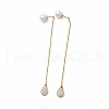 Rhinestone Geometry Dangle Stud Earrings EJEW-E278-05G-03-1