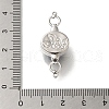 Brass Micro Pave Clear Cubic Zirconia Magnetic Clasps KK-H480-44P-3