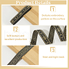 Polyester Jacquard Flowr Ribbon OCOR-WH0082-251-4