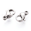 304 Stainless Steel Lobster Claw Clasps STAS-T065-9mm-34P-2