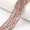 Electroplate Transparent Glass Beads Strands EGLA-A034-T3mm-N08-1