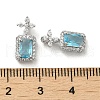 Brass Micro Pave Cubic Zirconia and Glass Pendants KK-H455-20P-3